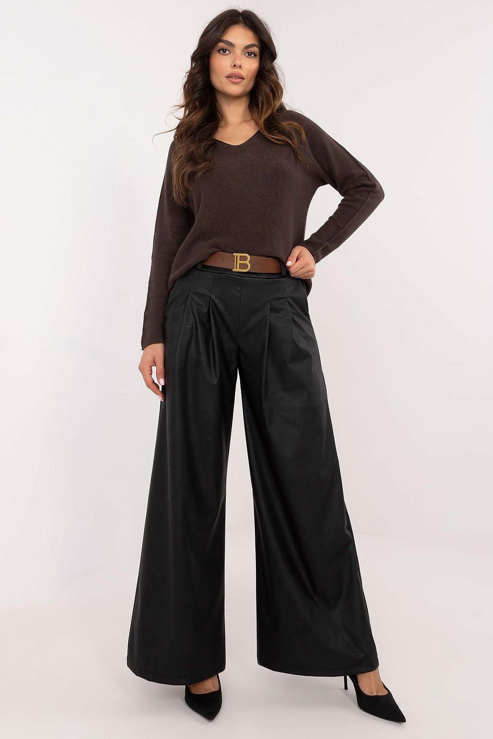 Pantalon en cuir synthétique