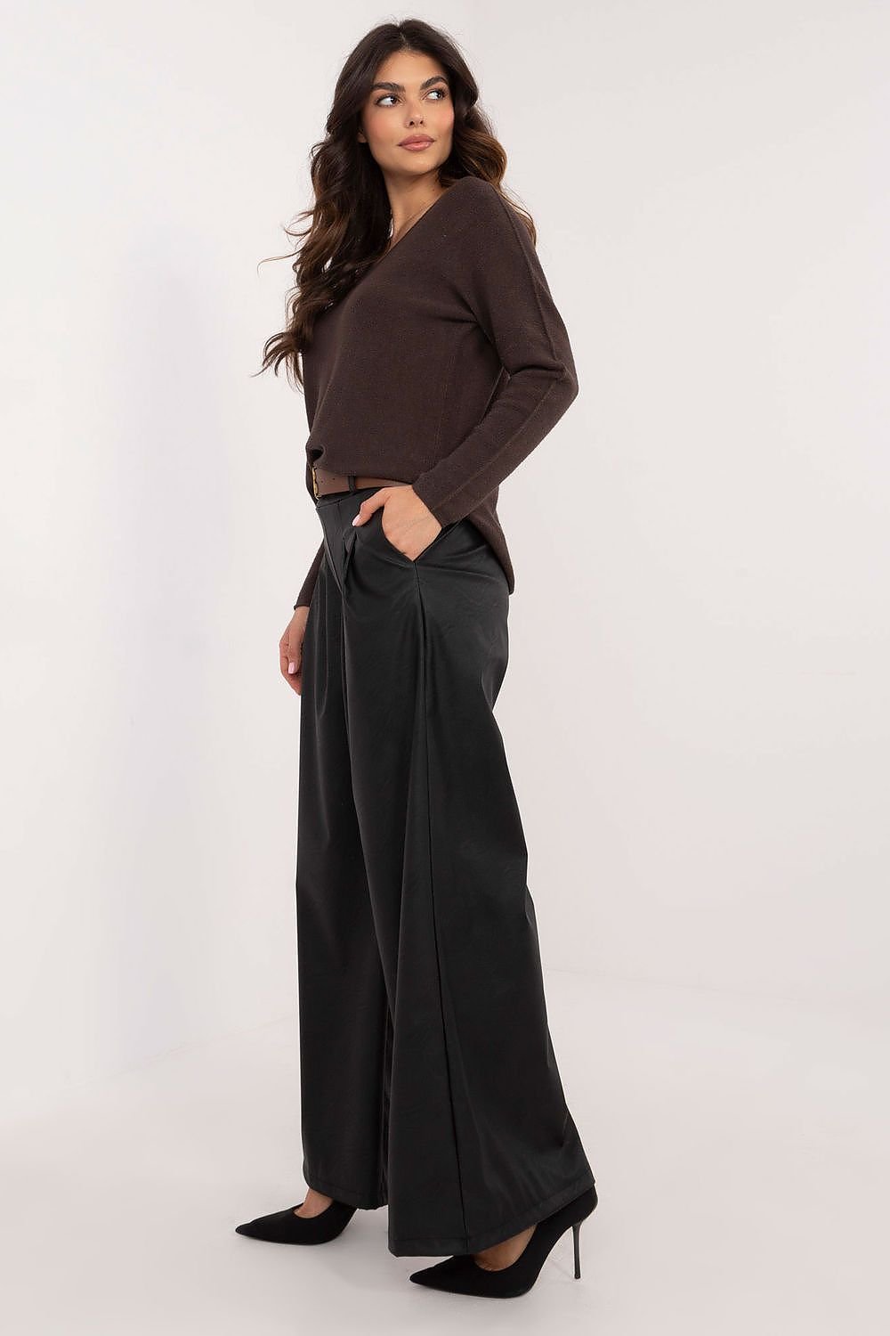 Pantalon en cuir synthétique